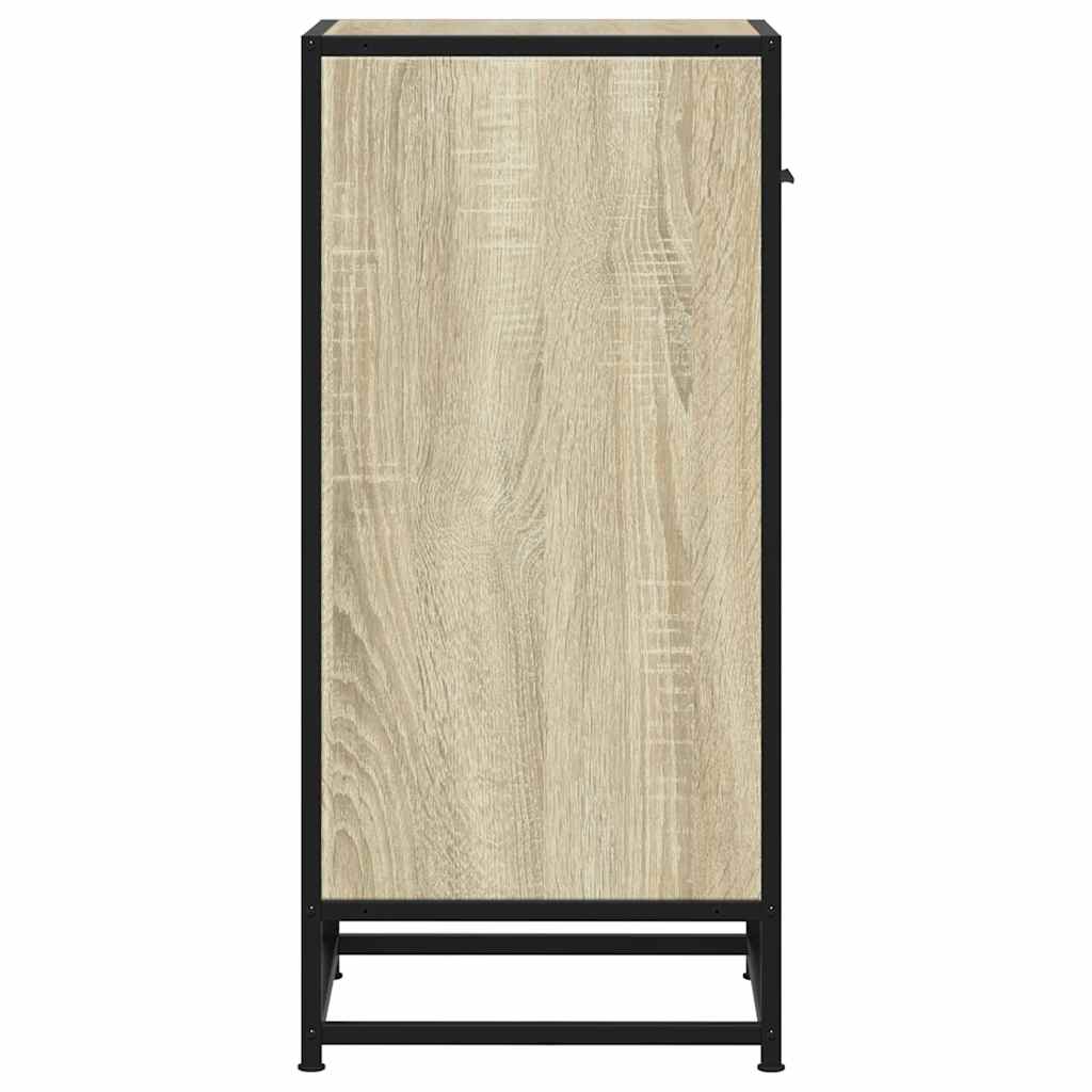 vidaXL Dulap, stejar sonoma, 35,5x35x76 cm, lemn prelucrat și metal