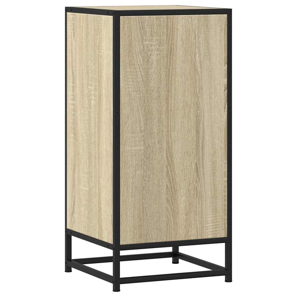 vidaXL Dulap, stejar sonoma, 35,5x35x76 cm, lemn prelucrat și metal