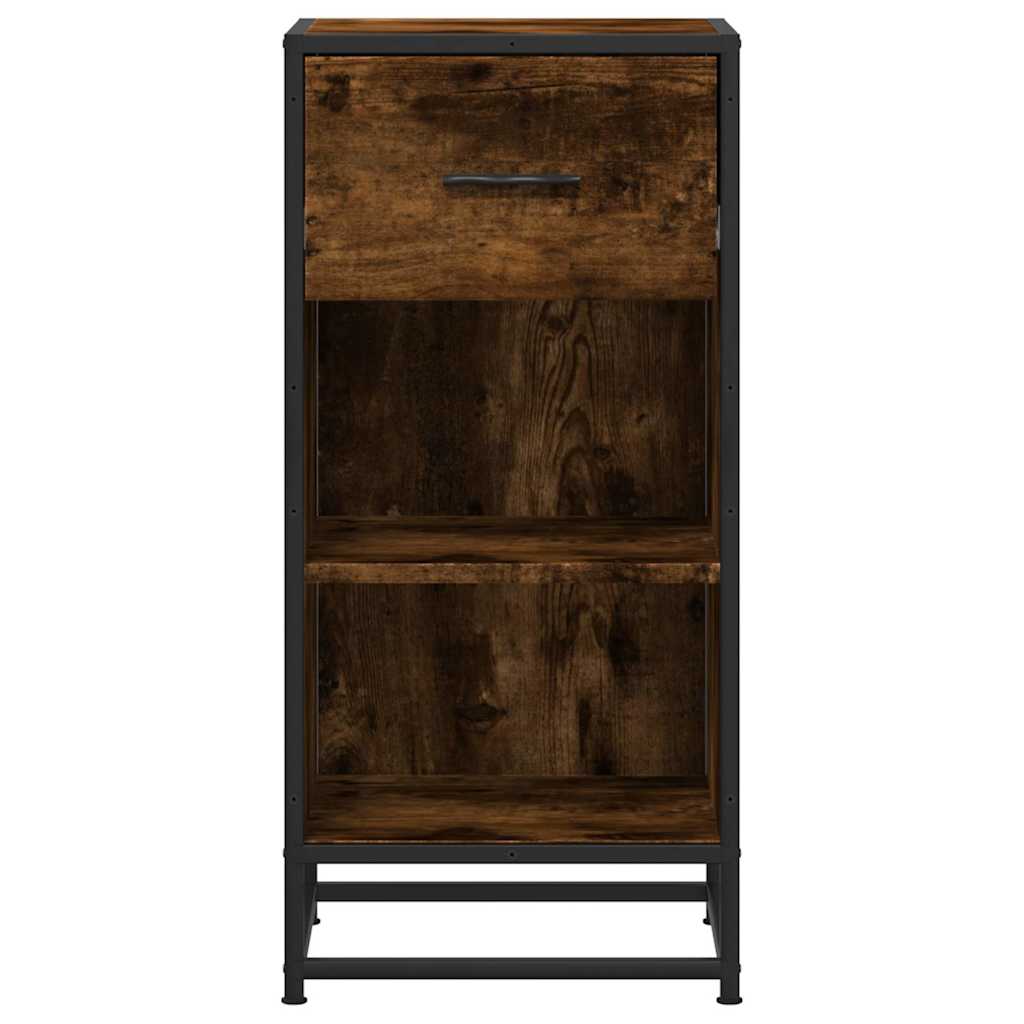 vidaXL Dulap, stejar fumuriu, 35,5x35x76 cm, lemn prelucrat și metal vidaXL Dulap, stejar fumuriu, 35,5x35x76 cm, lemn prelucrat și metal