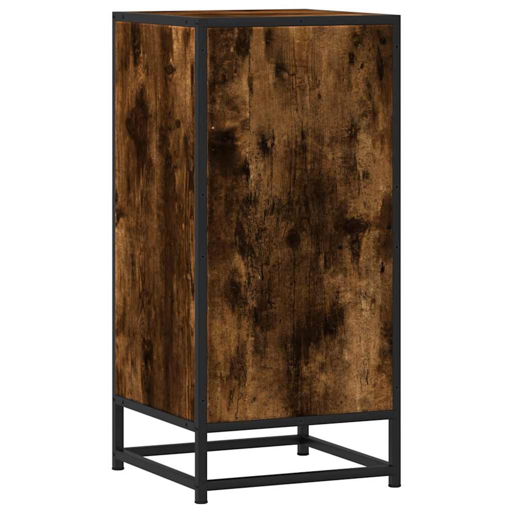 vidaXL Dulap, stejar fumuriu, 35,5x35x76 cm, lemn prelucrat și metal vidaXL Dulap, stejar fumuriu, 35,5x35x76 cm, lemn prelucrat și metal