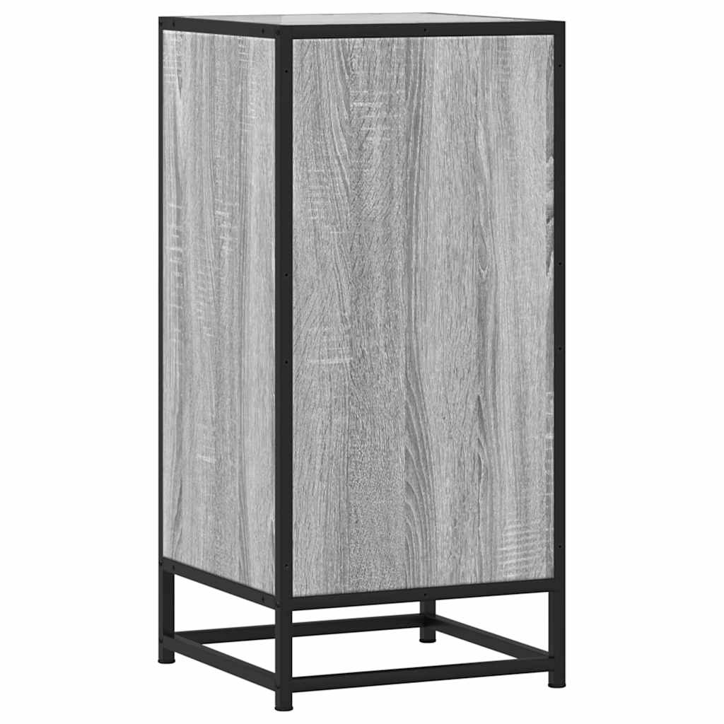 vidaXL Dulap, gri sonoma, 35,5x35x76 cm, lemn prelucrat și metal