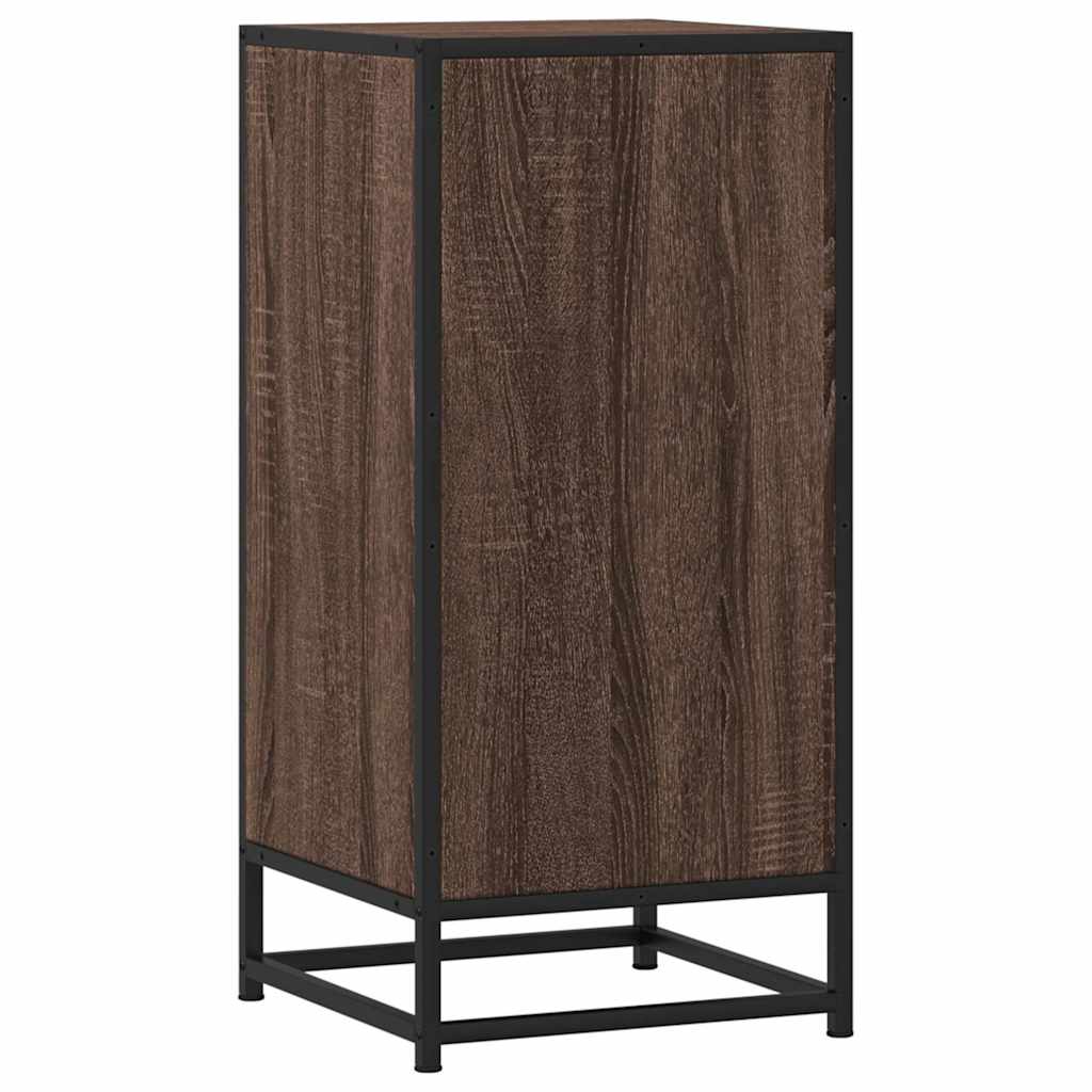 vidaXL Dulap, stejar maro, 35,5x35x76 cm, lemn prelucrat și metal