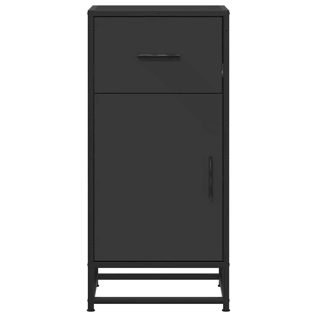vidaXL Dulap, negru, 35,5x35x76 cm, lemn prelucrat și metal