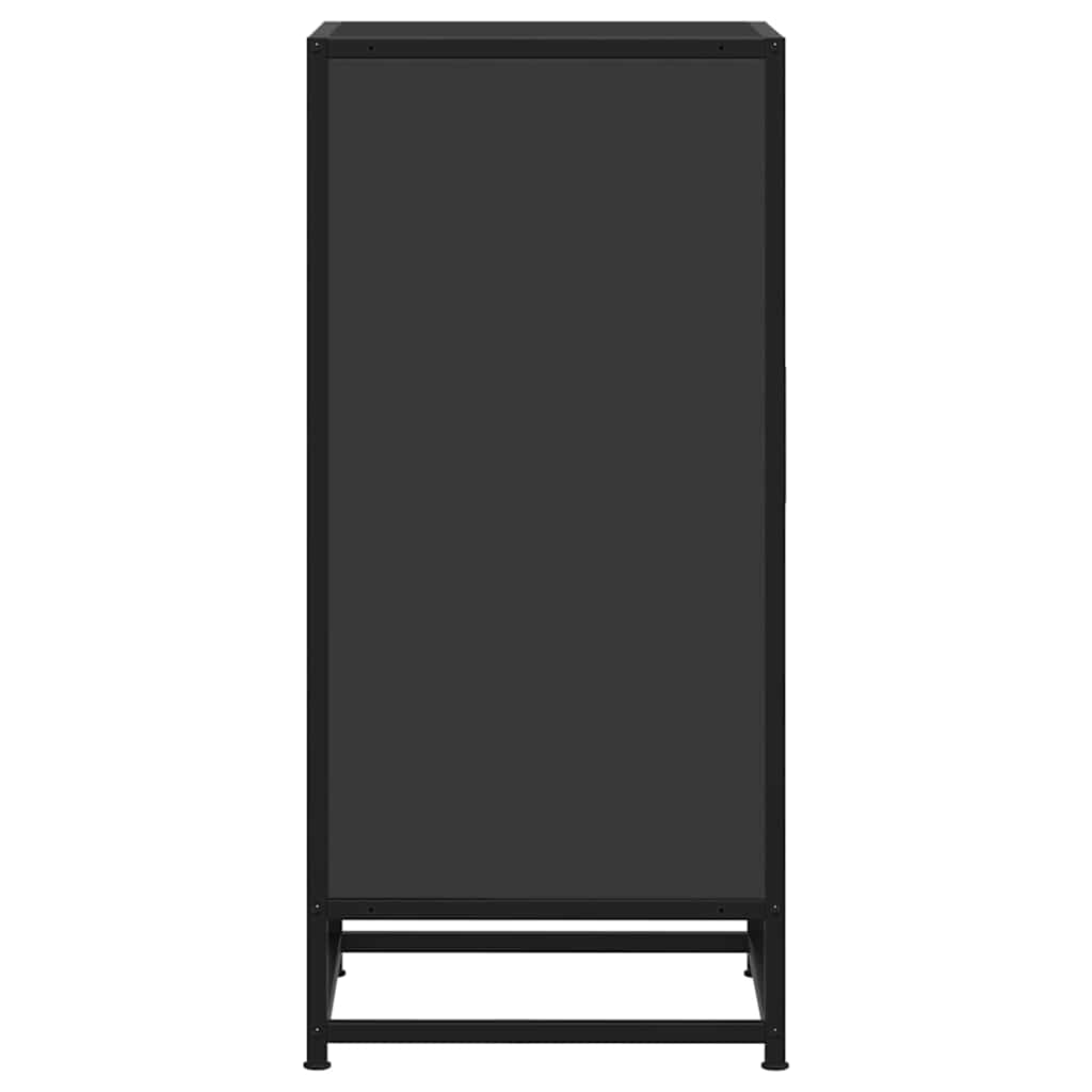 vidaXL Dulap, negru, 35,5x35x76 cm, lemn prelucrat și metal