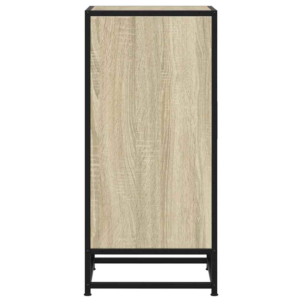 vidaXL Dulap, stejar sonoma, 35,5x35x76 cm, lemn prelucrat și metal