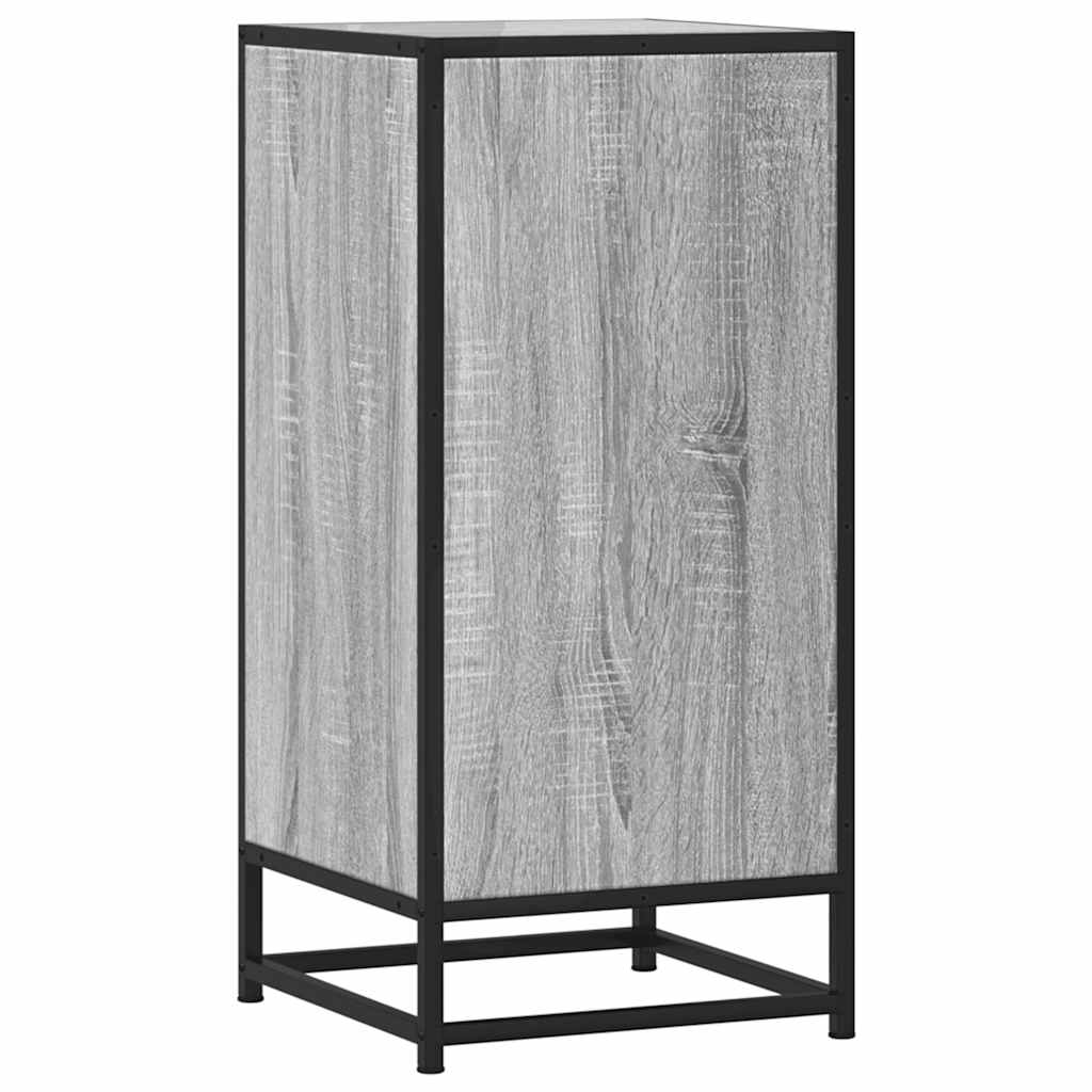 vidaXL Dulap, gri sonoma, 35,5x35x76 cm, lemn prelucrat și metal