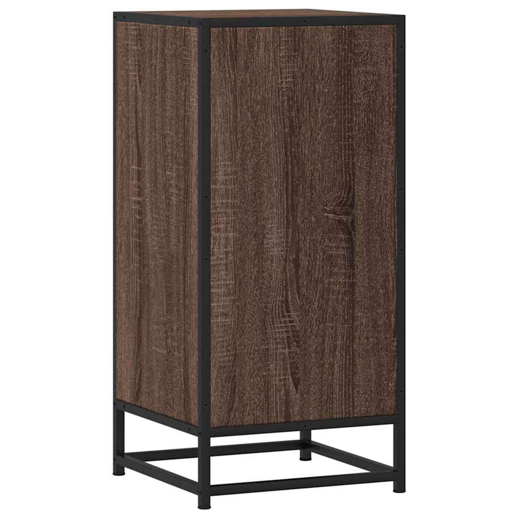 vidaXL Dulap, stejar maro, 35,5x35x76 cm, lemn prelucrat și metal