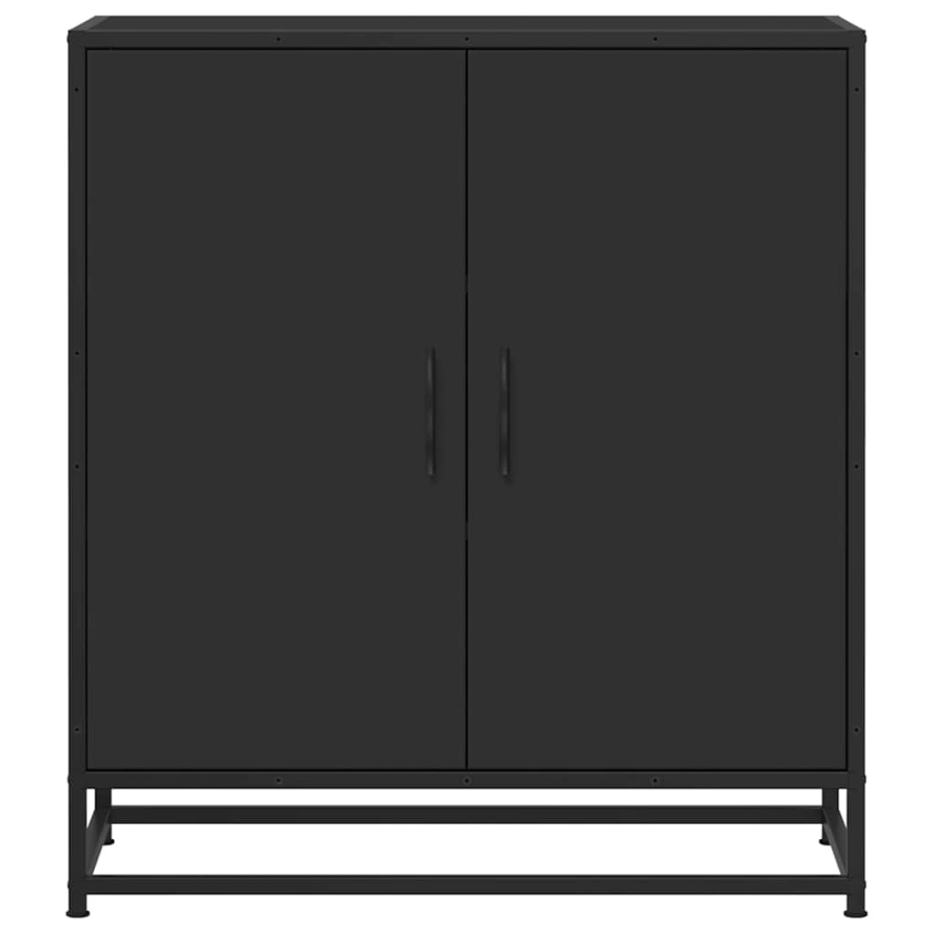 vidaXL Dulap, negru, 68x35x76 cm, lemn prelucrat și metal