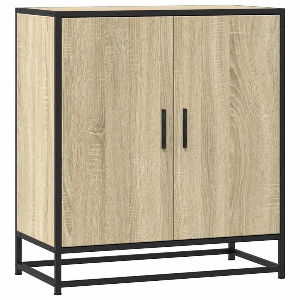vidaXL Dulap, stejar sonoma, 68x35x76 cm, lemn prelucrat și metal