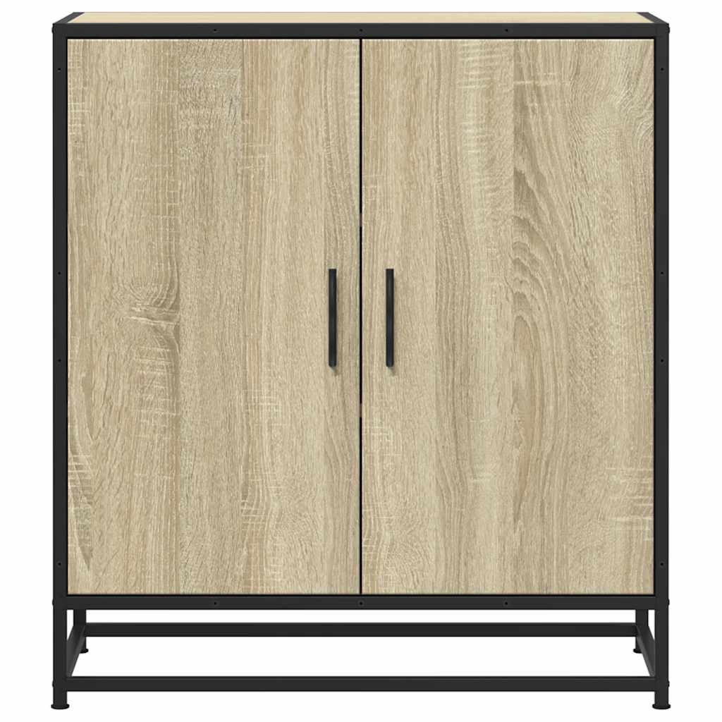 vidaXL Dulap, stejar sonoma, 68x35x76 cm, lemn prelucrat și metal