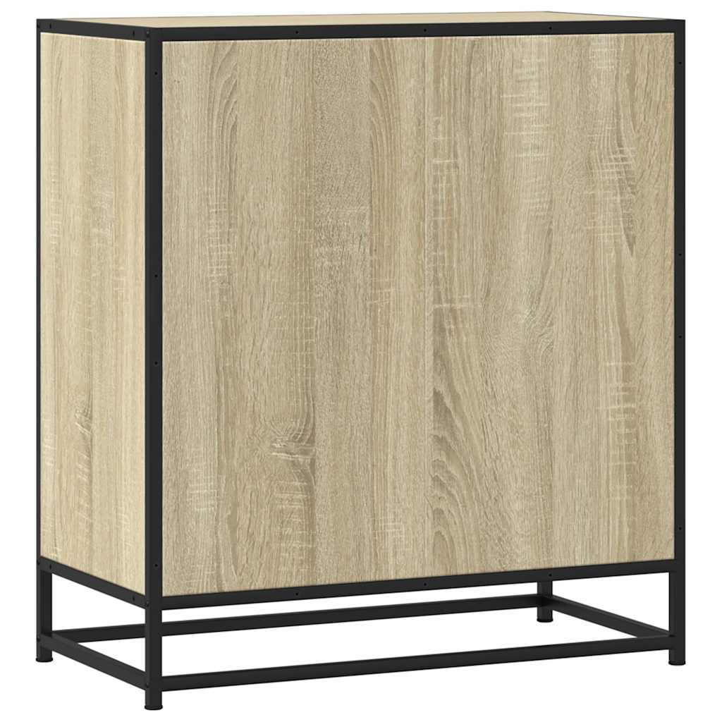vidaXL Dulap, stejar sonoma, 68x35x76 cm, lemn prelucrat și metal