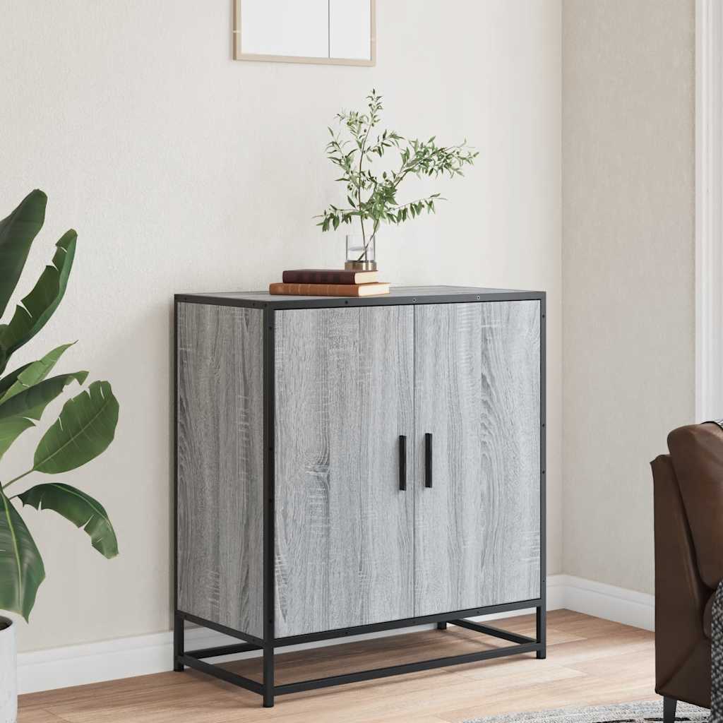 vidaXL Dulap, gri sonoma, 68x35x76 cm, lemn prelucrat și metal