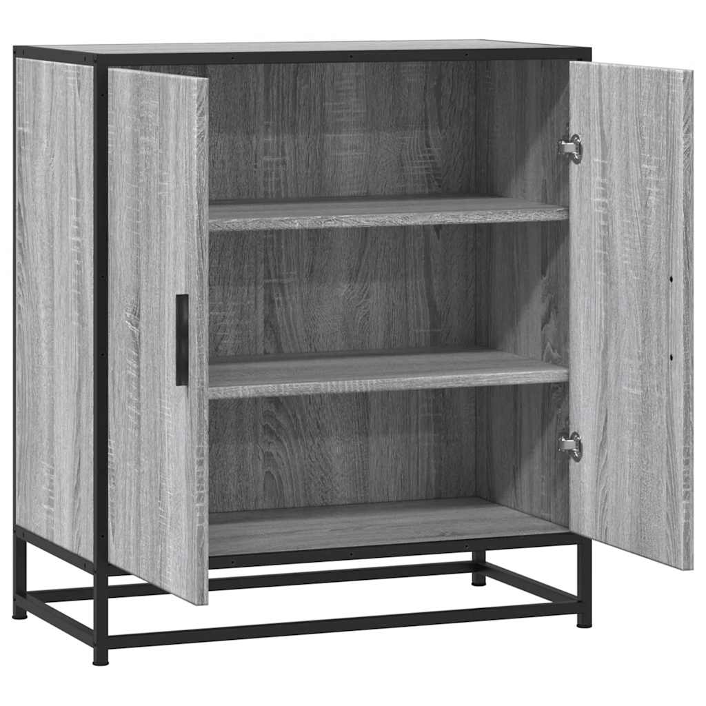 vidaXL Dulap, gri sonoma, 68x35x76 cm, lemn prelucrat și metal