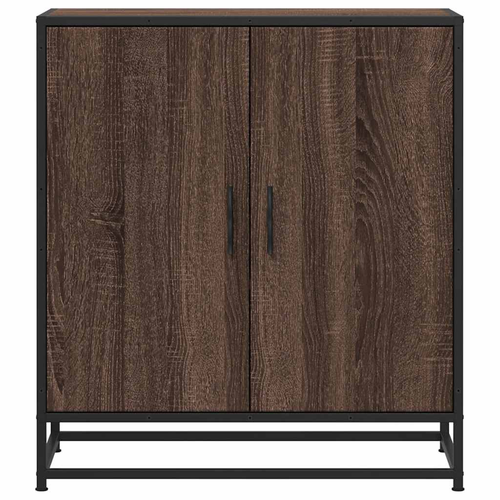 vidaXL Dulap, stejar maro, 68x35x76 cm, lemn prelucrat și metal