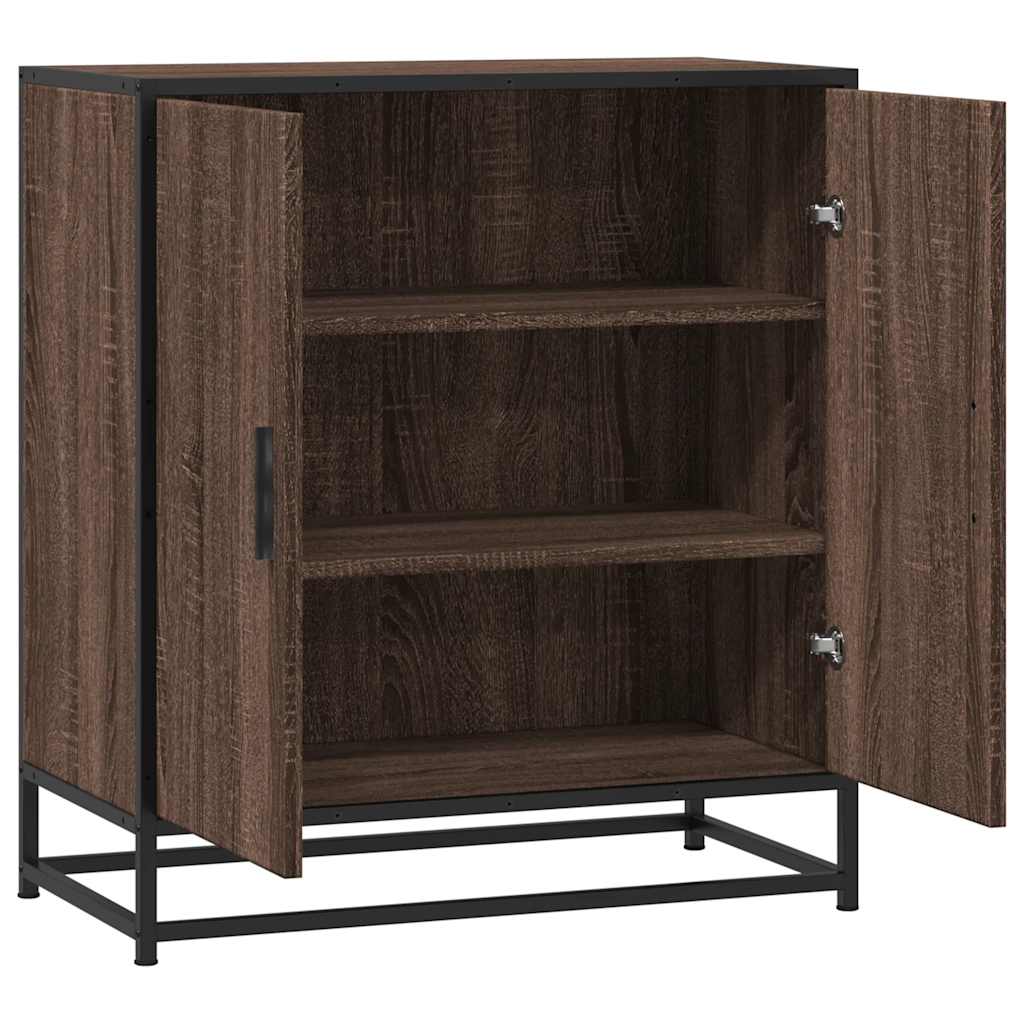 vidaXL Dulap, stejar maro, 68x35x76 cm, lemn prelucrat și metal