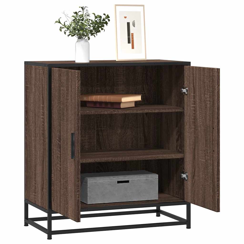 vidaXL Dulap, stejar maro, 68x35x76 cm, lemn prelucrat și metal
