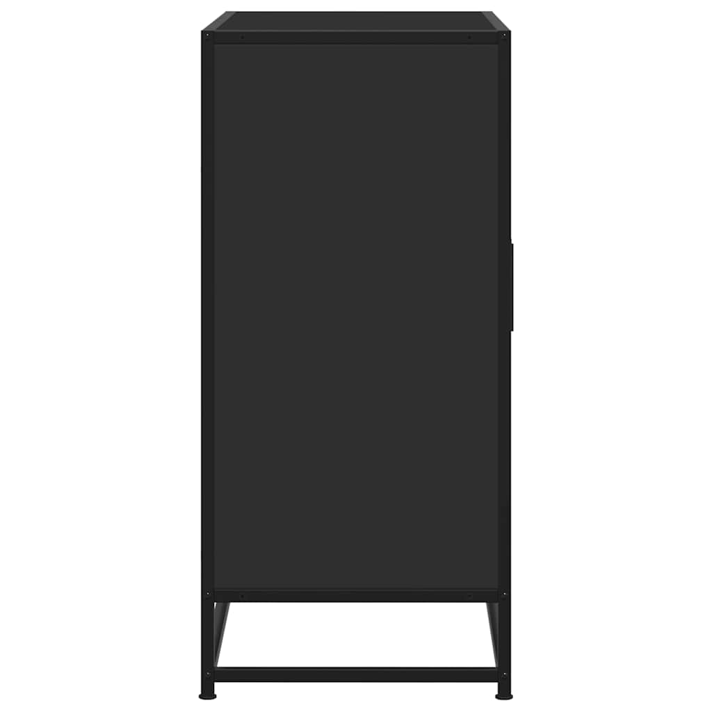 vidaXL Dulap, negru, 68x35x76 cm, lemn prelucrat și metal
