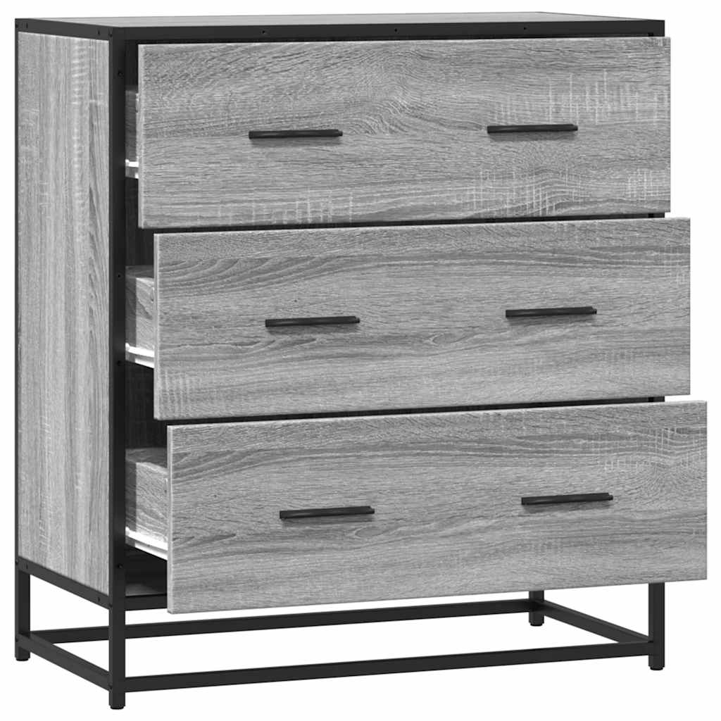 vidaXL Dulap, gri sonoma, 68x35x76 cm, lemn prelucrat și metal vidaXL Dulap, gri sonoma, 68x35x76 cm, lemn prelucrat și metal