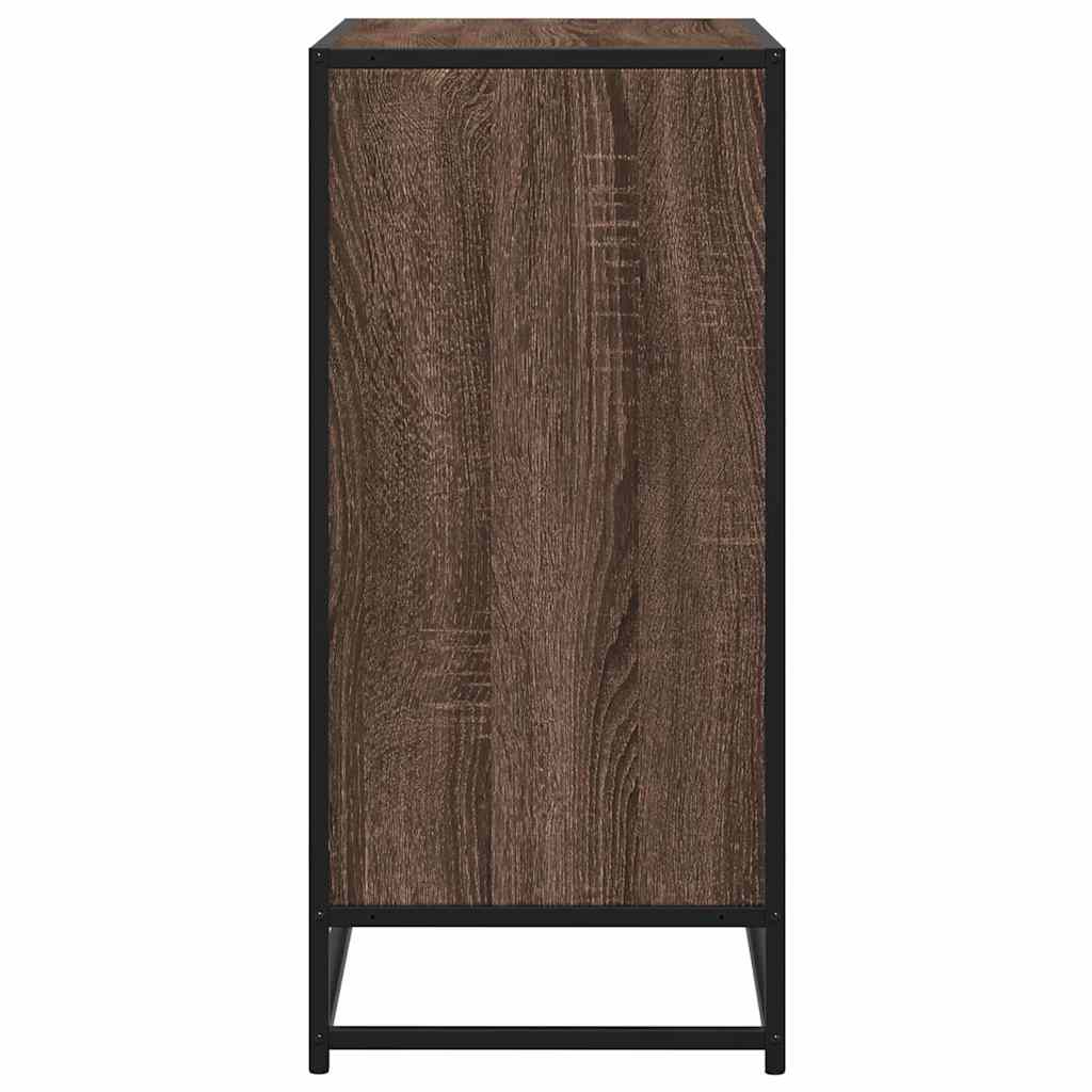 vidaXL Dulap, stejar maro, 68x35x76 cm, lemn prelucrat și metal