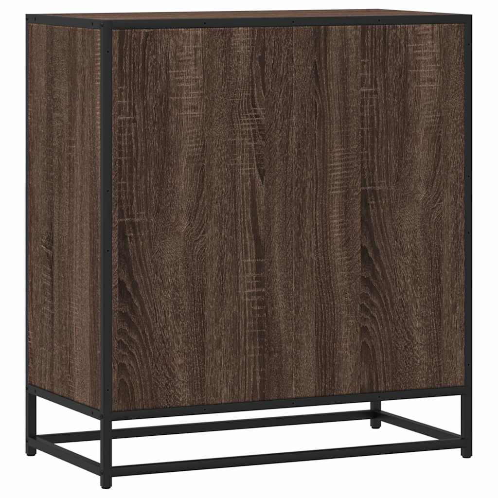 vidaXL Dulap, stejar maro, 68x35x76 cm, lemn prelucrat și metal