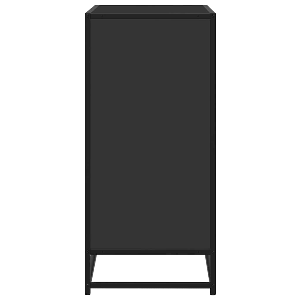 vidaXL Dulap, negru, 68x35x76 cm, lemn prelucrat și metal