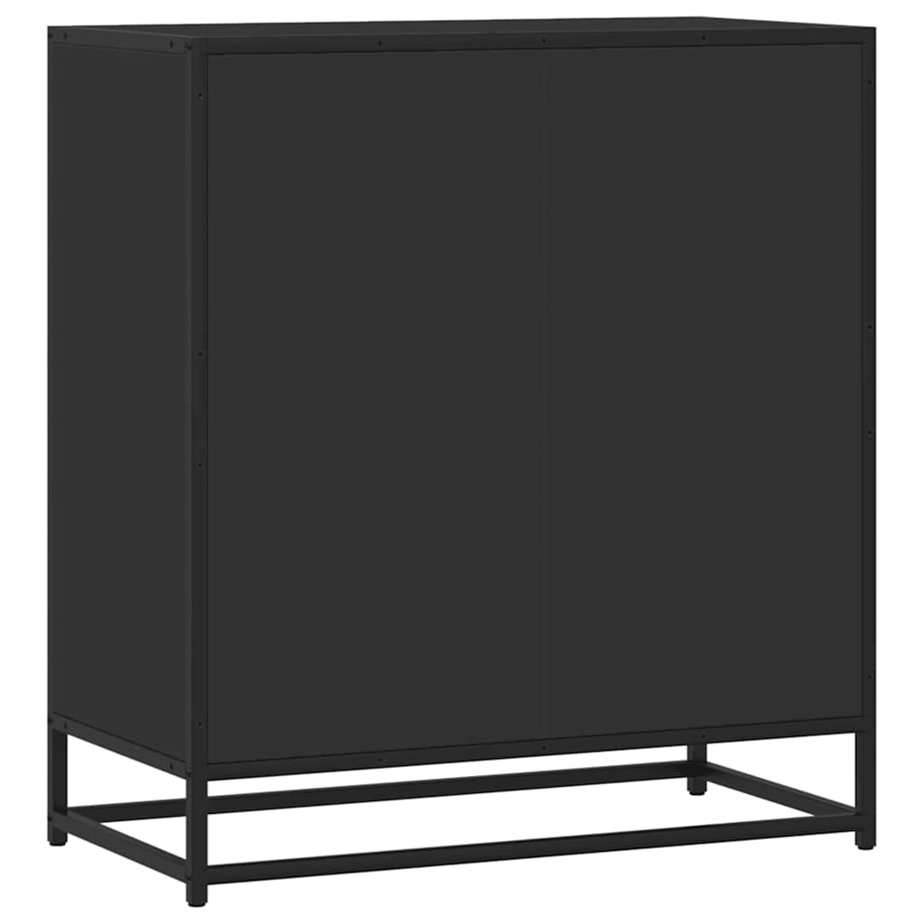 vidaXL Dulap, negru, 68x35x76 cm, lemn prelucrat și metal