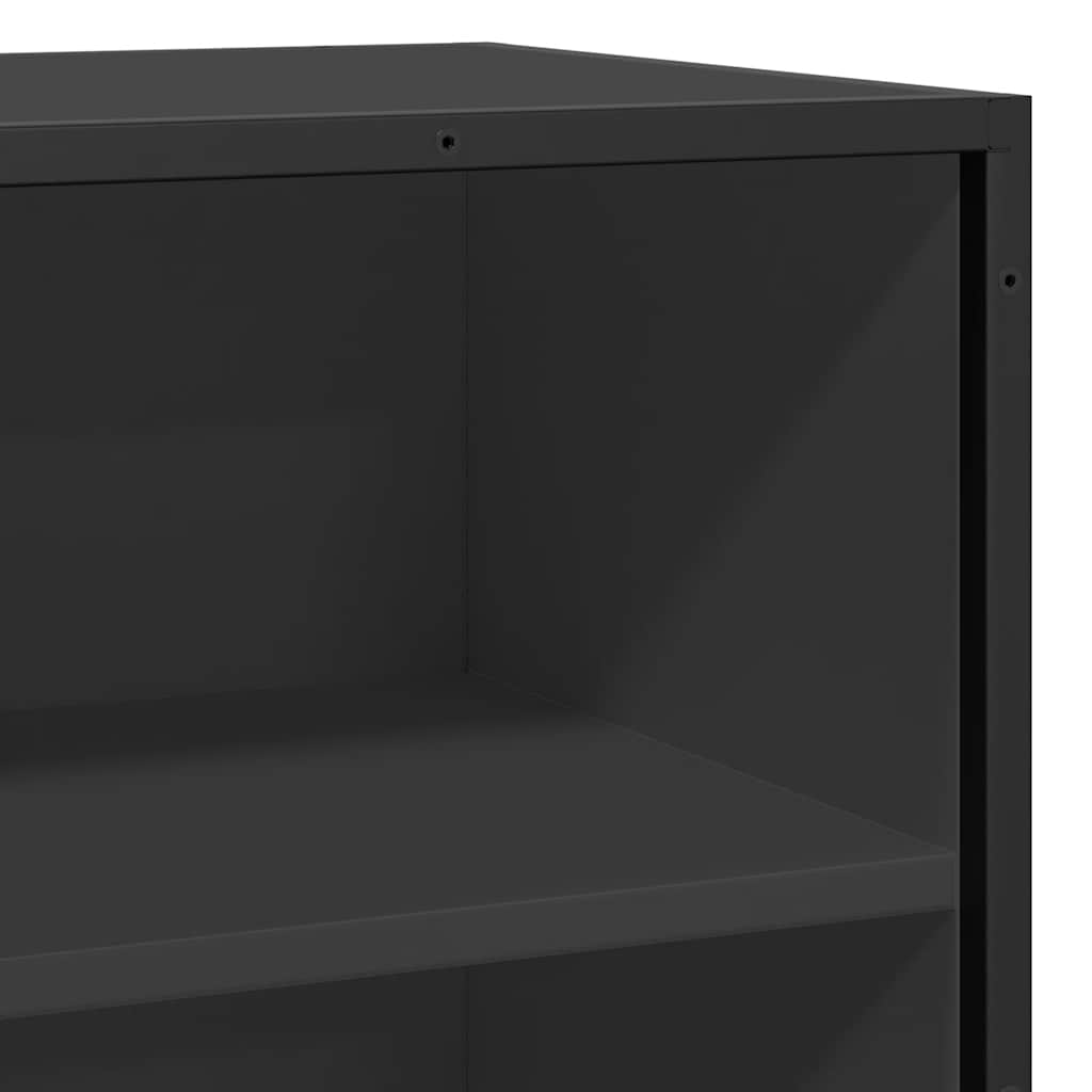 vidaXL Dulap, negru, 68x35x76 cm, lemn prelucrat și metal