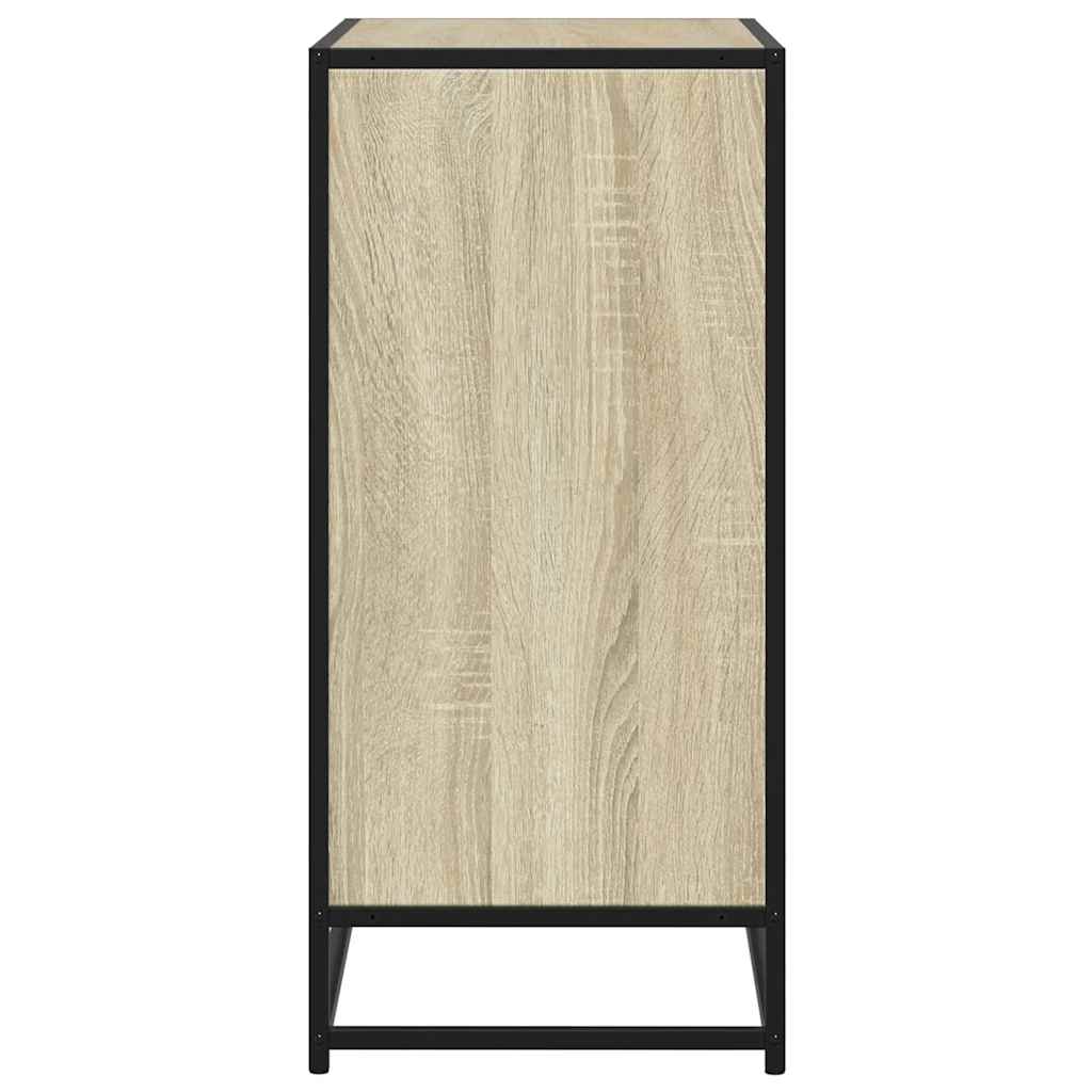 vidaXL Dulap, stejar sonoma, 68x35x76 cm, lemn prelucrat și metal
