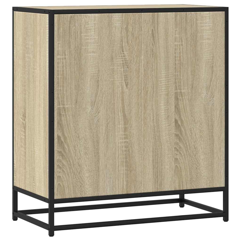 vidaXL Dulap, stejar sonoma, 68x35x76 cm, lemn prelucrat și metal