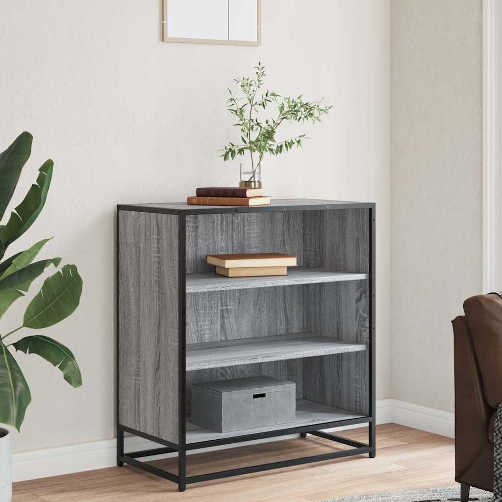 vidaXL Dulap, gri sonoma, 68x35x76 cm, lemn prelucrat și metal