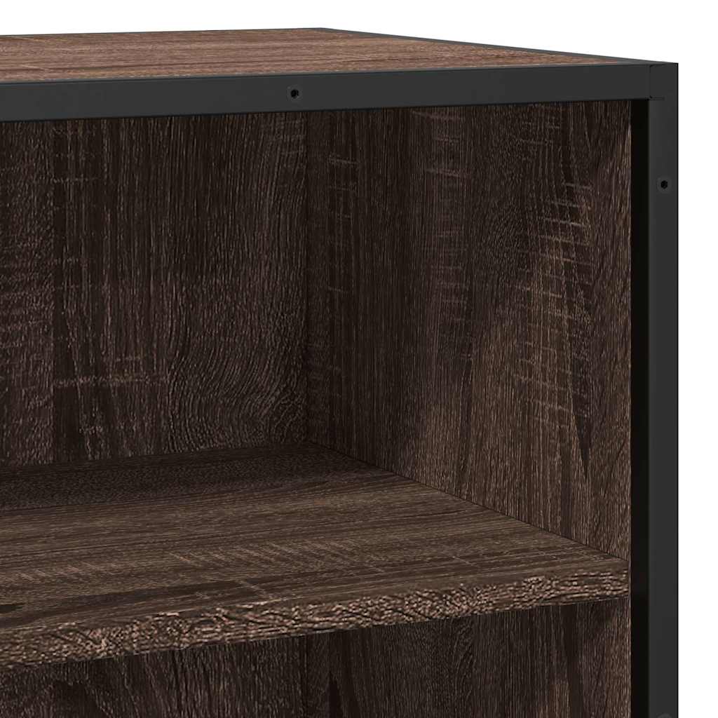 vidaXL Dulap, stejar maro, 68x35x76 cm, lemn prelucrat și metal