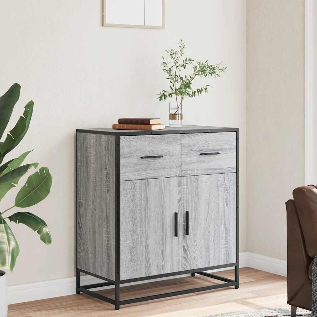 vidaXL Bufetă gri Sonoma 68x35x76 cm din lemn prelucrat