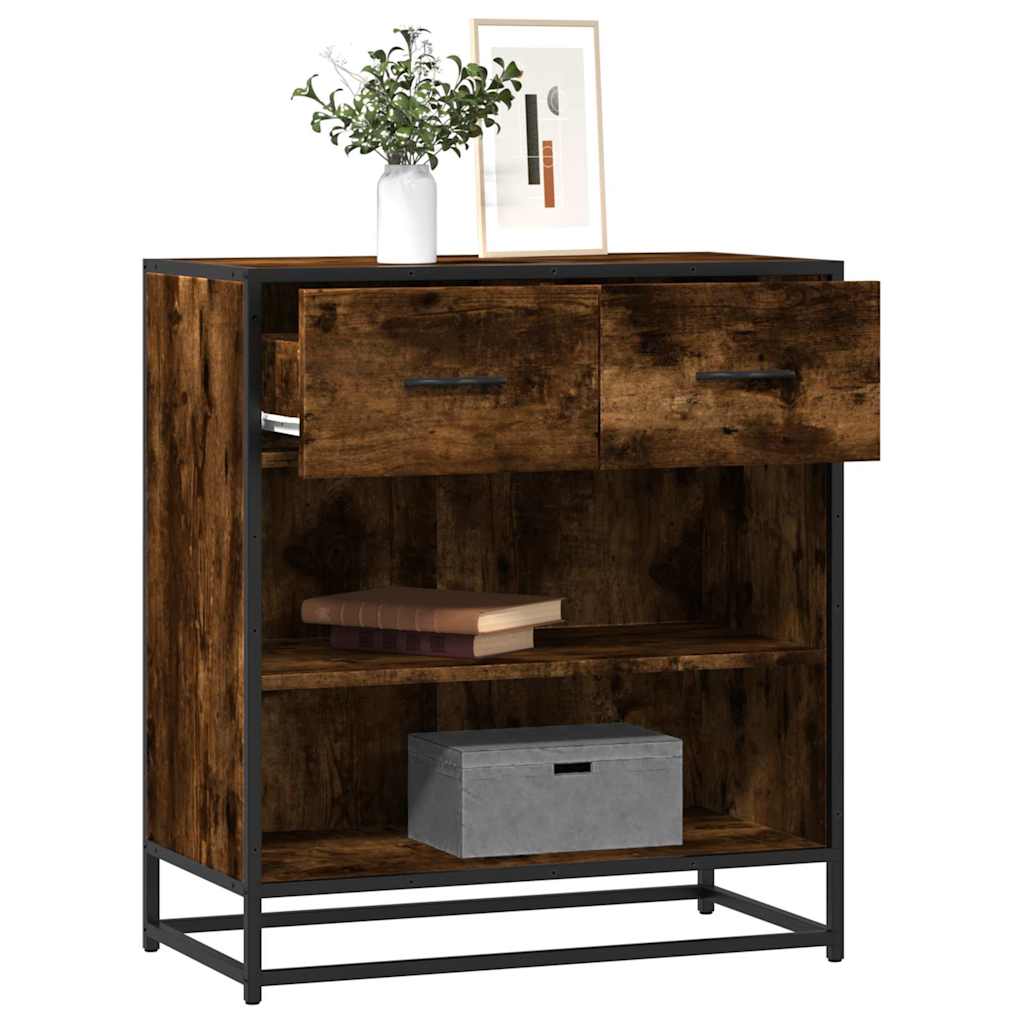 vidaXL Bufetă Stejar afumat 68x35x76 cm Lemn prelucrat vidaXL Bufetă Stejar afumat 68x35x76 cm Lemn prelucrat