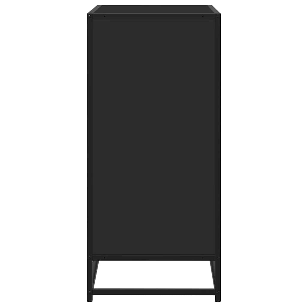 vidaXL Servantă, negru, 62x35x76 cm, lemn prelucrat