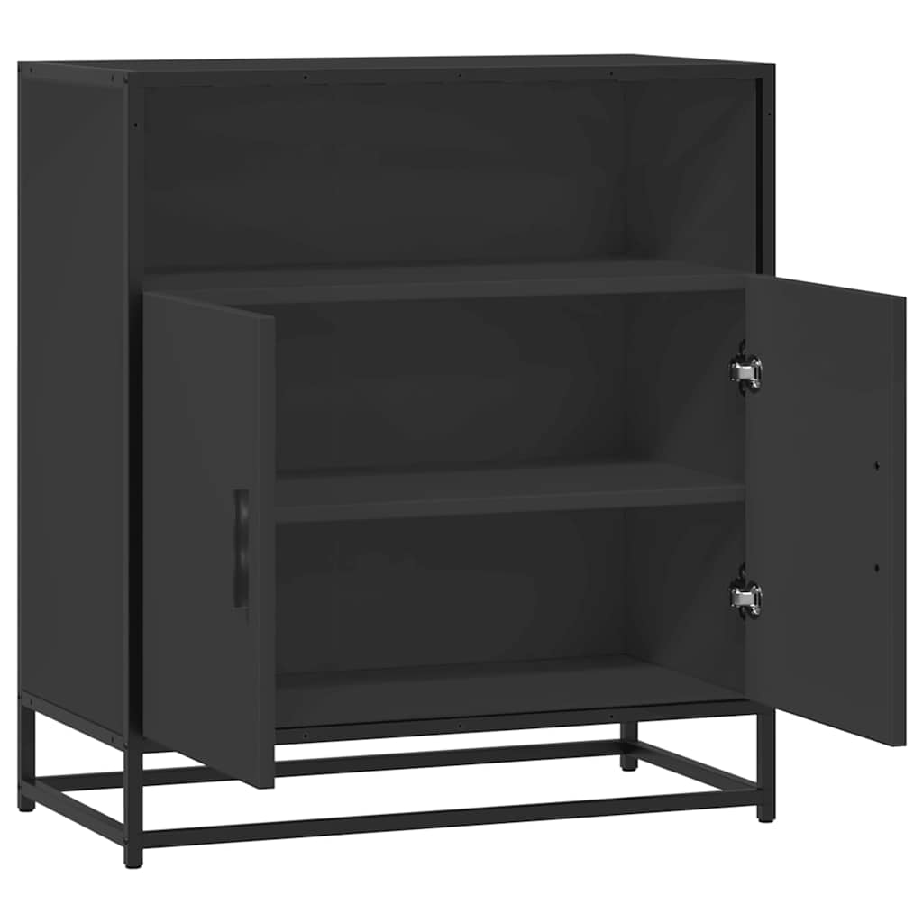 vidaXL Bufetă neagră 68x35x76 cm lemn prelucrat vidaXL Bufetă neagră 68x35x76 cm lemn prelucrat