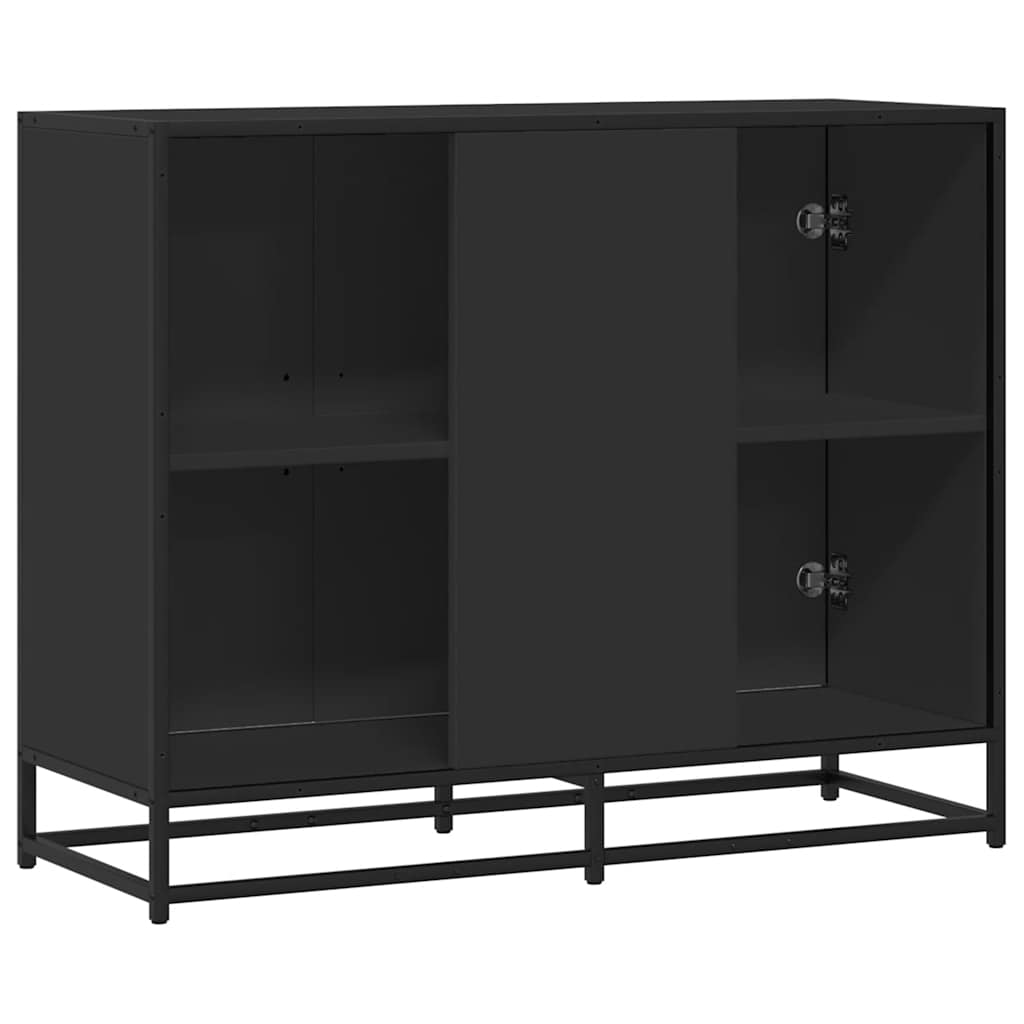vidaXL Servantă, negru, 94x35x76 cm, lemn prelucrat