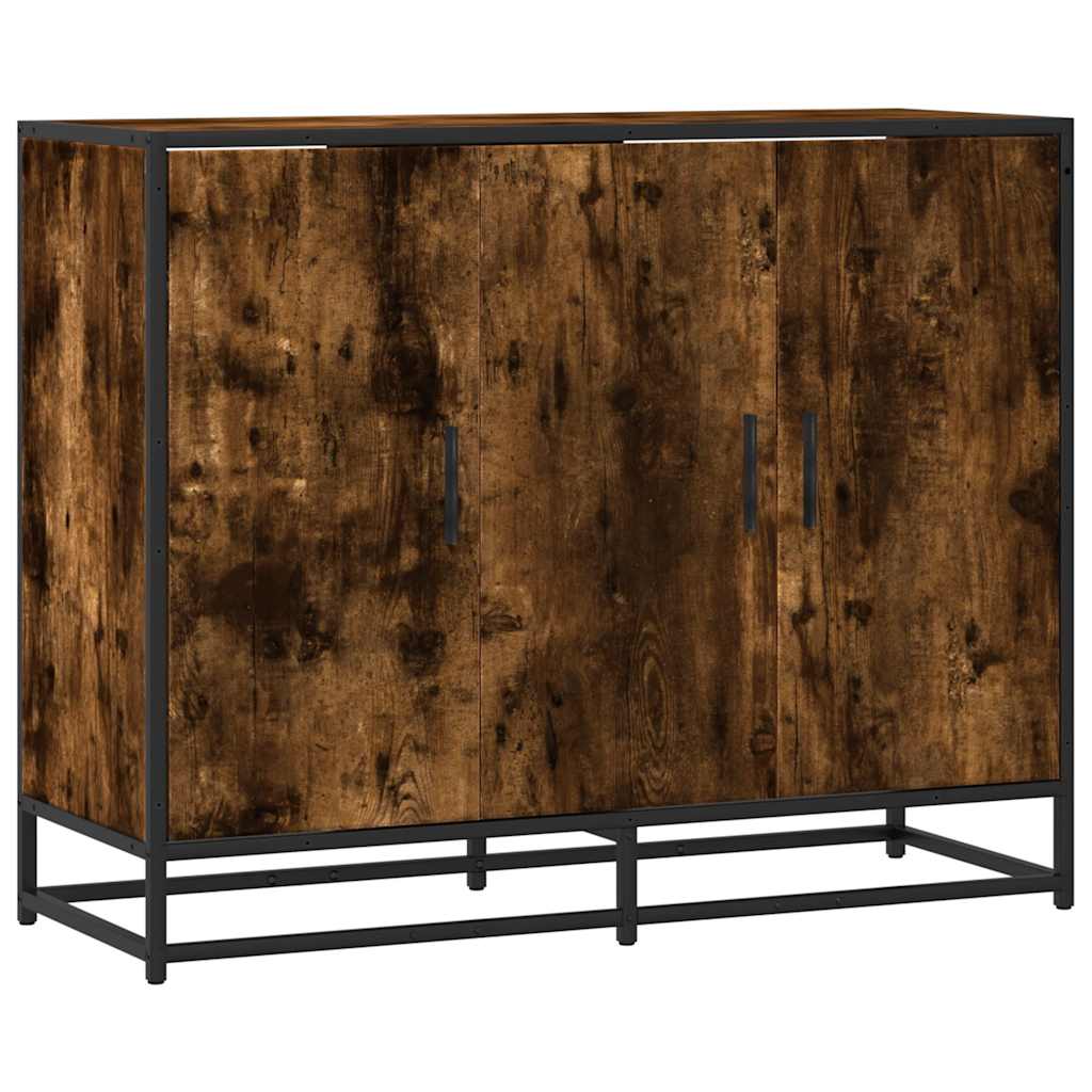 vidaXL Dulap, stejar fumuriu, 94x35x76 cm, lemn prelucrat