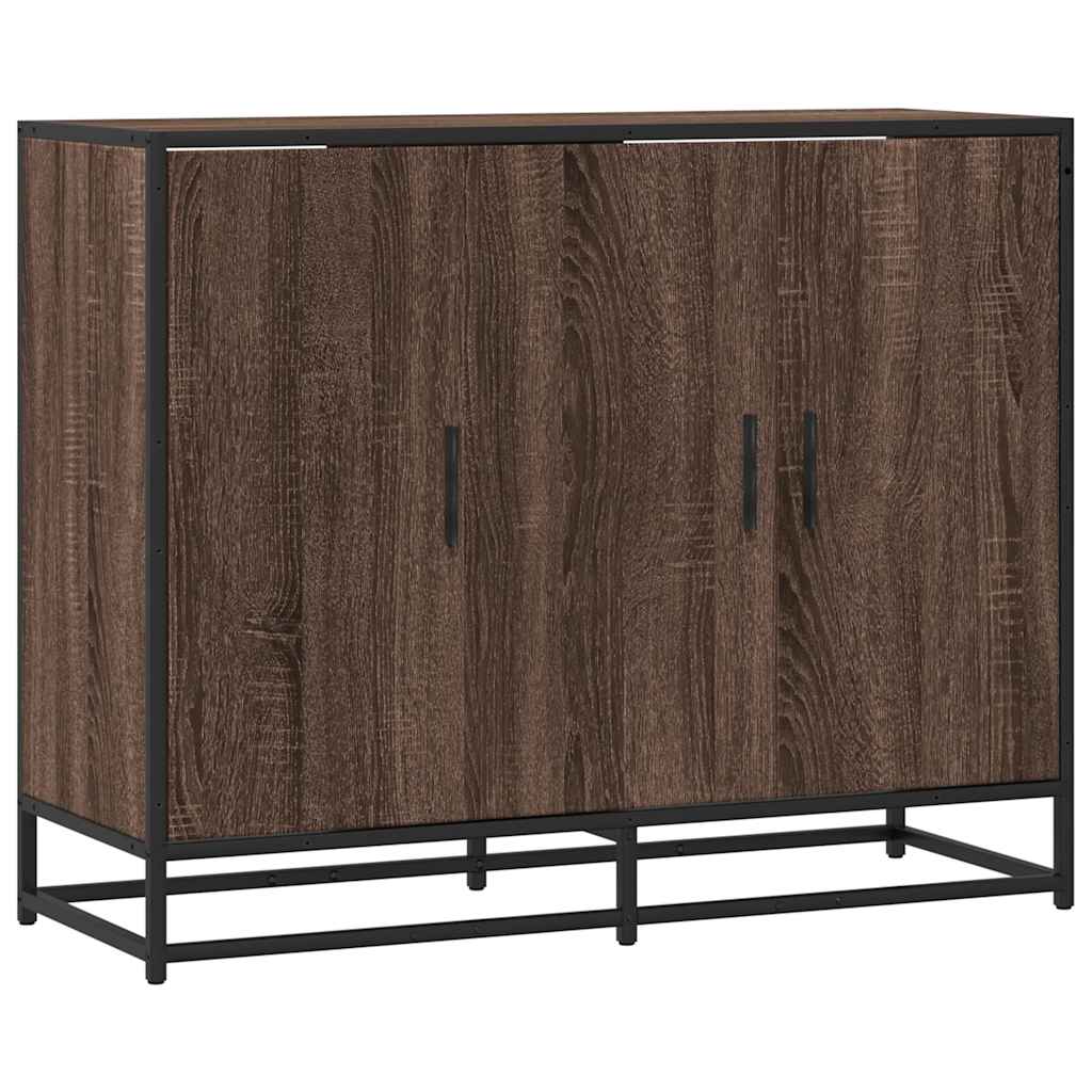 vidaXL Servantă, stejar maro, 94x35x76 cm, lemn compozit
