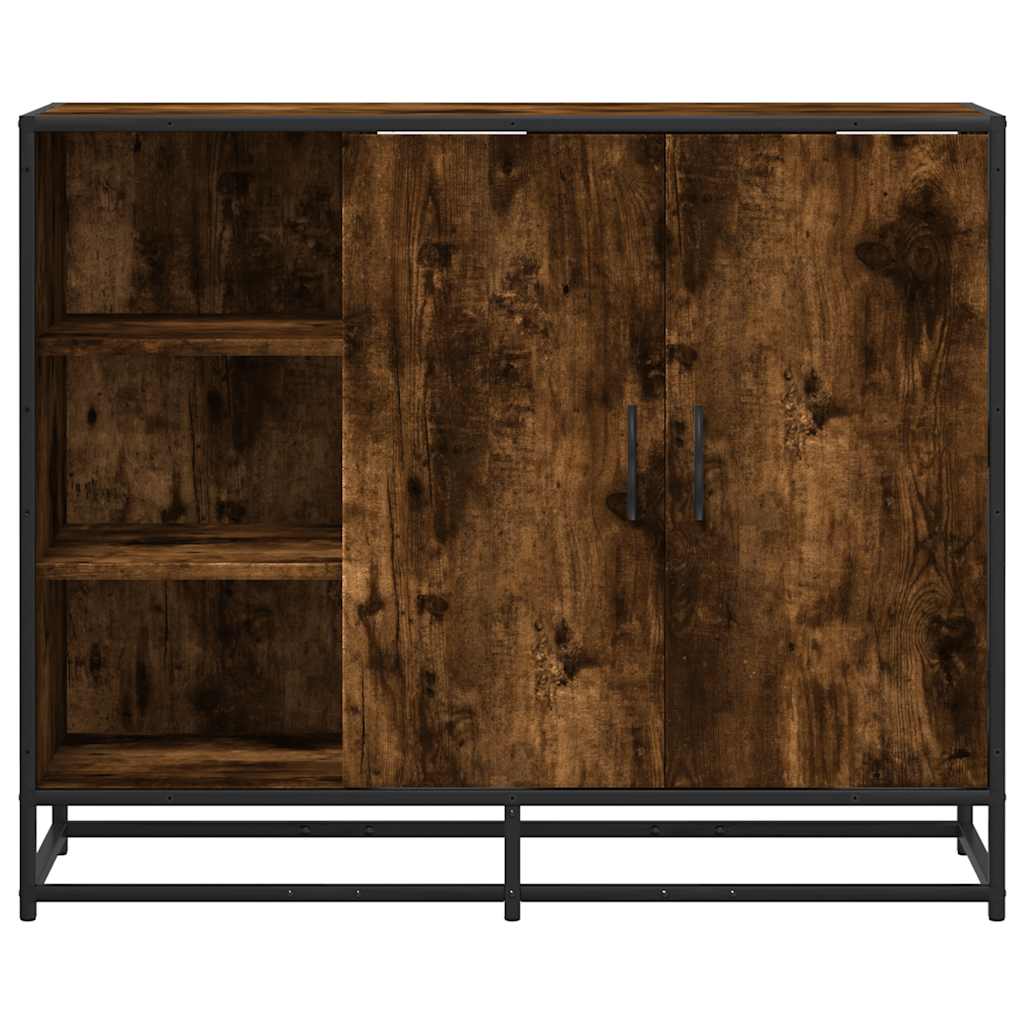 vidaXL Servantă, stejar fumuriu, 92x35x76 cm, lemn compozit