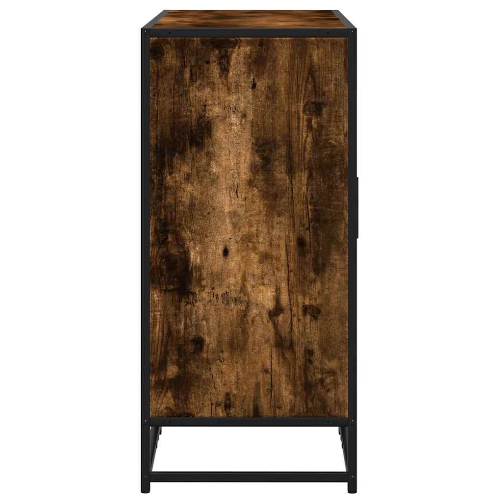 vidaXL Servantă, stejar fumuriu, 92x35x76 cm, lemn compozit