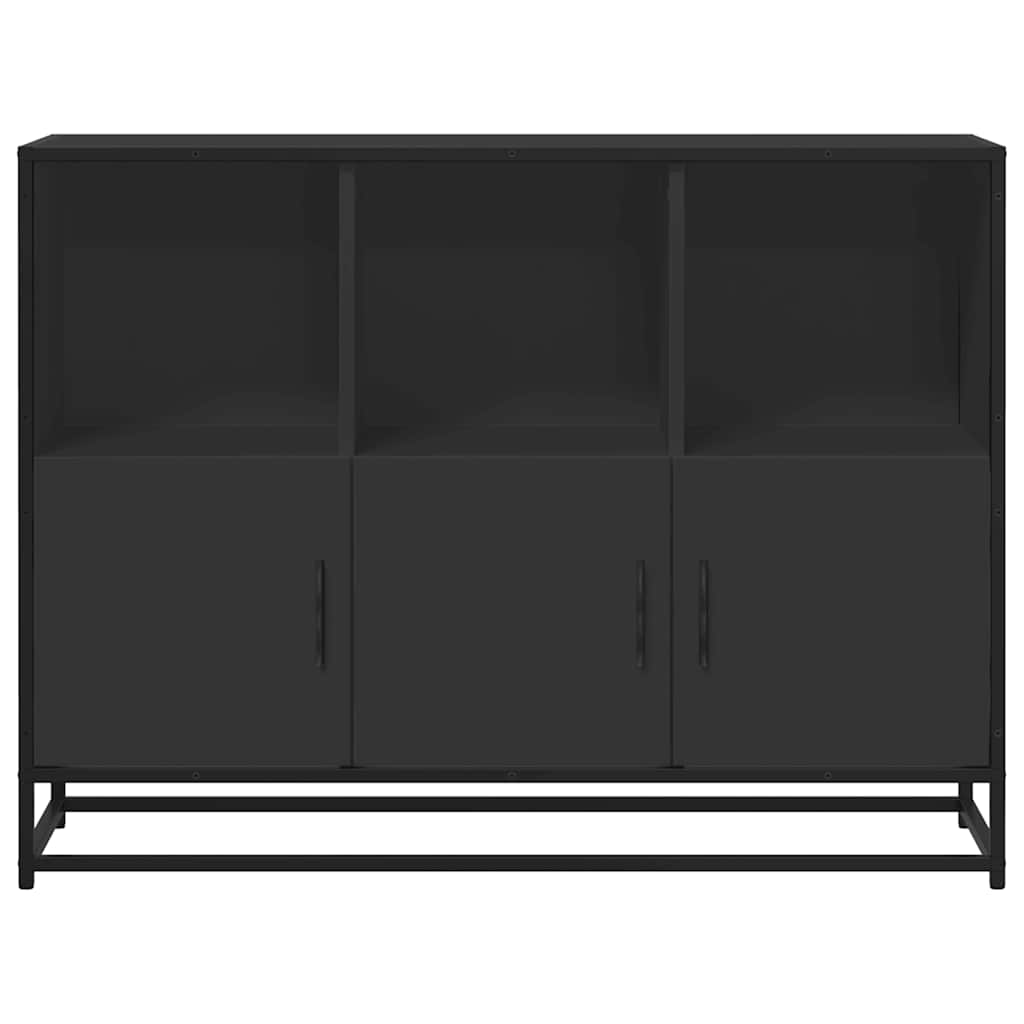 vidaXL Dulap, negru, 100x35x76 cm, lemn prelucrat