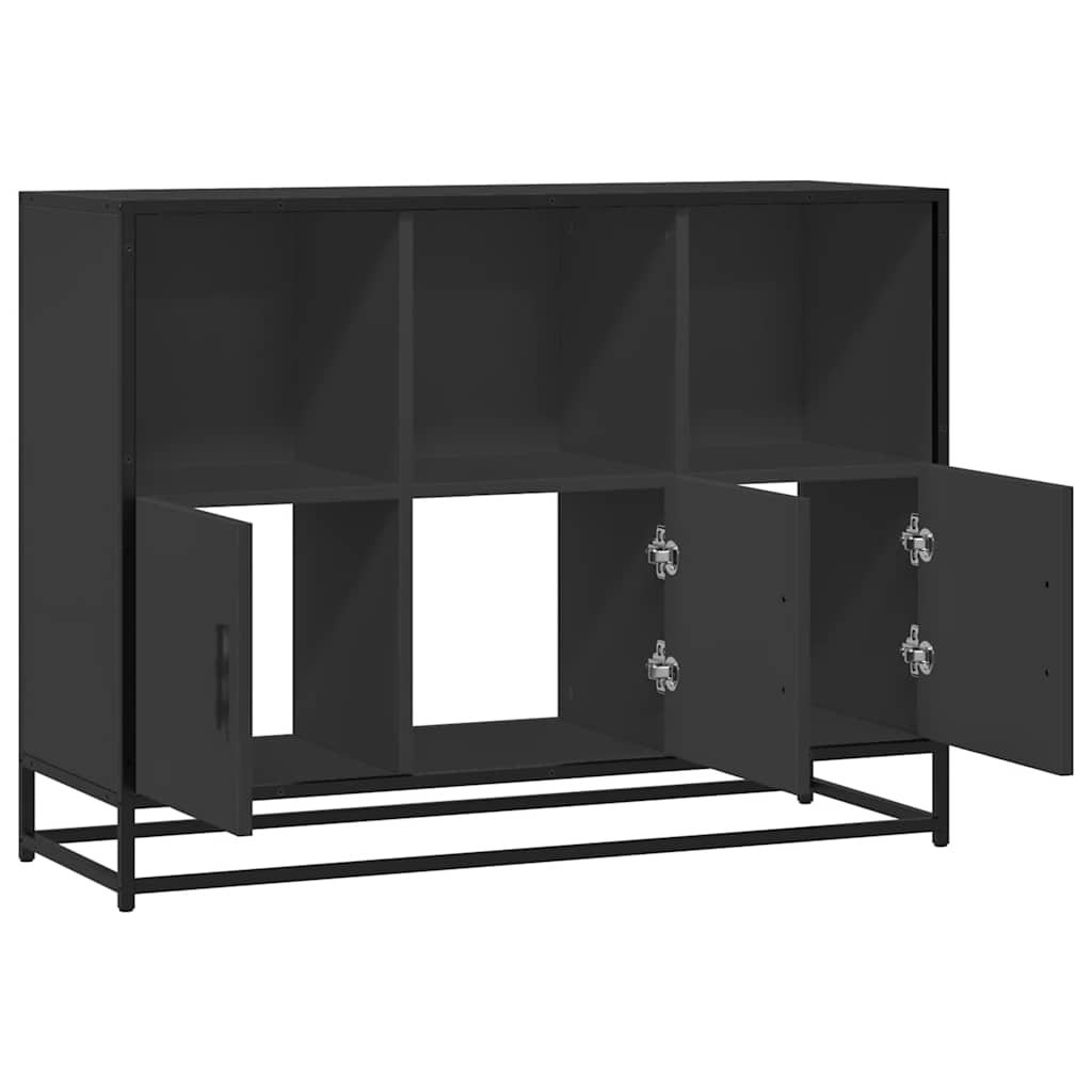 vidaXL Dulap, negru, 100x35x76 cm, lemn prelucrat