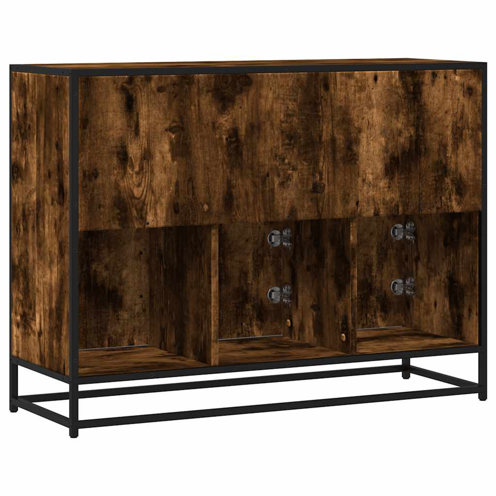 vidaXL Dulap, stejar fumuriu, 100x35x76 cm, lemn compozit