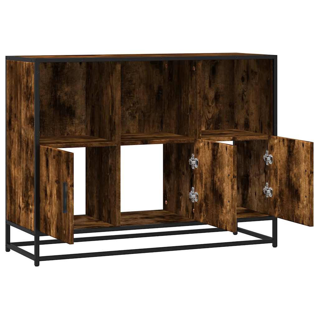 vidaXL Dulap, stejar fumuriu, 100x35x76 cm, lemn compozit