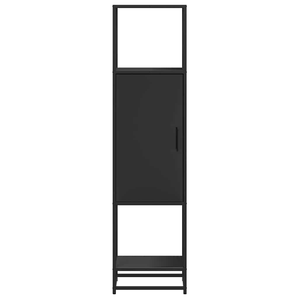 vidaXL Dulapuru negru 35,5x35x139 cm lemn și metal prelucrat vidaXL Dulapuru negru 35,5x35x139 cm lemn și metal prelucrat
