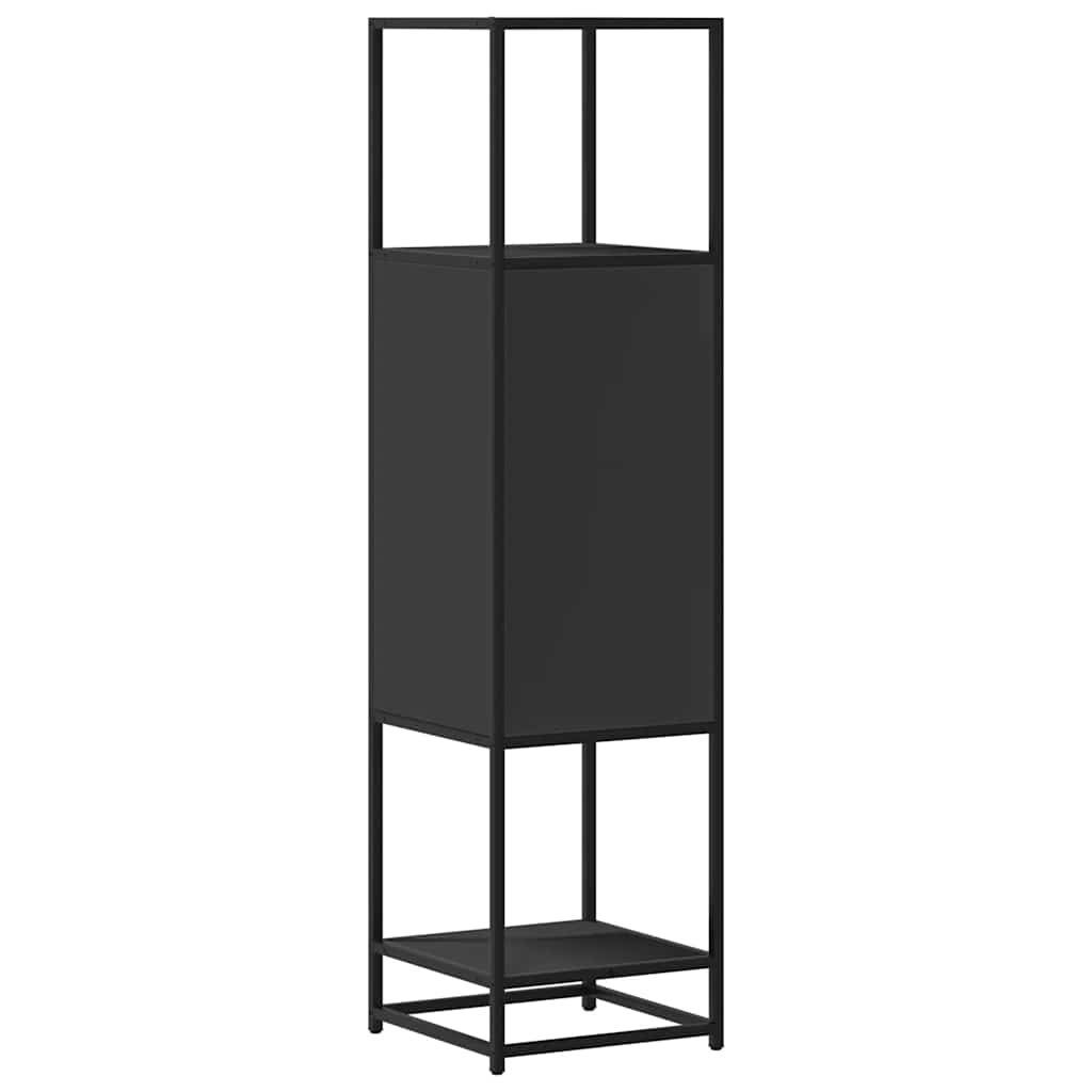 vidaXL Dulapuru negru 35,5x35x139 cm lemn și metal prelucrat vidaXL Dulapuru negru 35,5x35x139 cm lemn și metal prelucrat