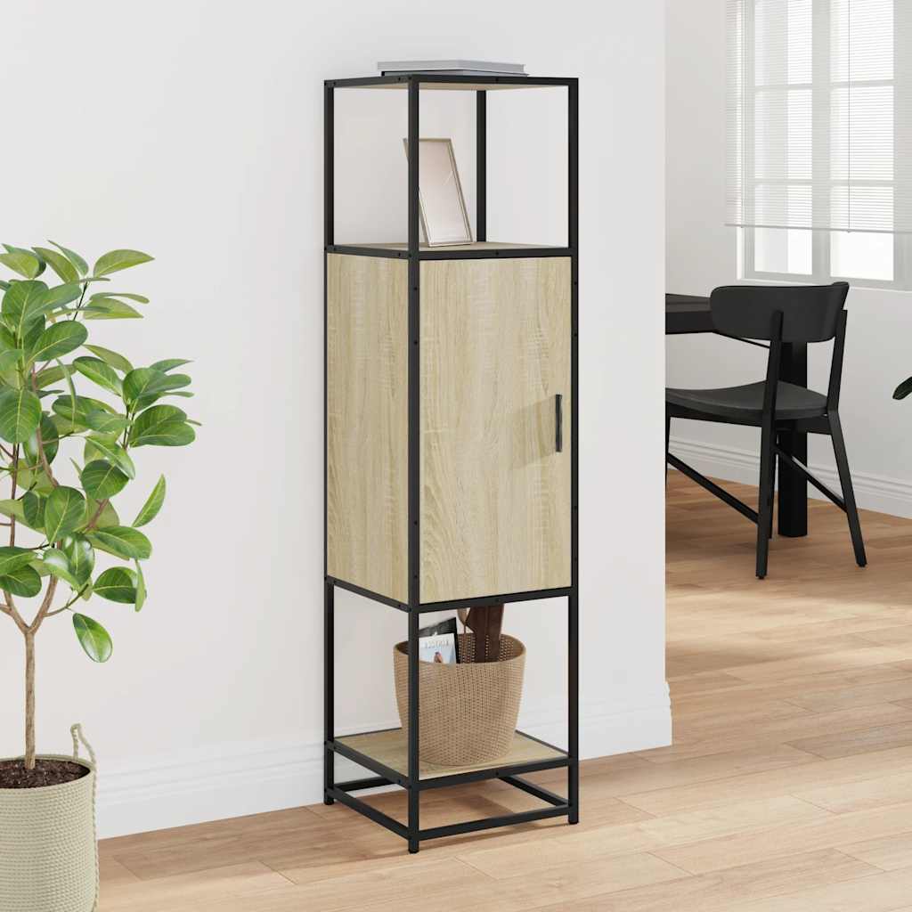 vidaXL Dulapuru Stejar Sonoma 35,5x35x139 cm lemn și metal prelucrat vidaXL Dulapuru Stejar Sonoma 35,5x35x139 cm lemn și metal prelucrat
