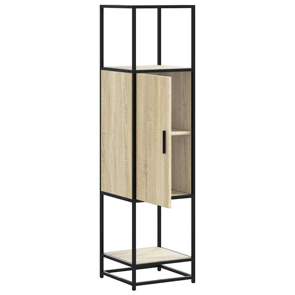 vidaXL Dulapuru Stejar Sonoma 35,5x35x139 cm lemn și metal prelucrat vidaXL Dulapuru Stejar Sonoma 35,5x35x139 cm lemn și metal prelucrat
