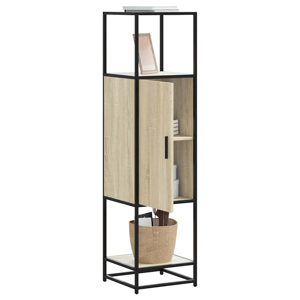 vidaXL Dulapuru Stejar Sonoma 35,5x35x139 cm lemn și metal prelucrat vidaXL Dulapuru Stejar Sonoma 35,5x35x139 cm lemn și metal prelucrat