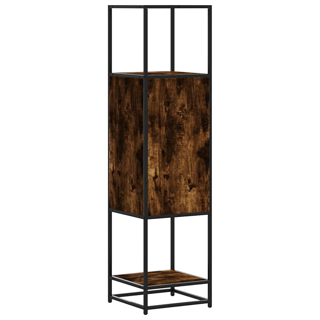 vidaXL Dulapuru stejar afumat 35,5x35x139 cm lemn și metal prelucrat vidaXL Dulapuru stejar afumat 35,5x35x139 cm lemn și metal prelucrat